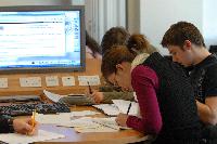 Photographs of a Mathematics Tutorial in Appleton Tower, on the 23rd of October, 2007. The tutorial was supervised by several PhD students, including Ms Antonella D’Avanzo and Ms Elena Méndez Escobar.