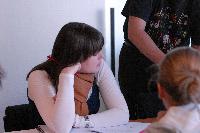 Photographs of a Mathematics Tutorial in Appleton Tower, on the 23rd of October, 2007. The tutorial was supervised by several PhD students, including Ms Antonella D’Avanzo and Ms Elena Méndez Escobar.