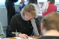 Photographs of a Mathematics Tutorial in Appleton Tower, on the 23rd of October, 2007. The tutorial was supervised by several PhD students, including Ms Antonella D’Avanzo and Ms Elena Méndez Escobar.