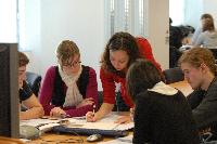 Photographs of a Mathematics Tutorial in Appleton Tower, on the 23rd of October, 2007. The tutorial was supervised by several PhD students, including Ms Antonella D’Avanzo and Ms Elena Méndez Escobar.