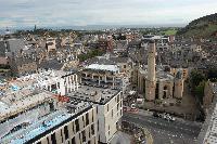 Views from Appleton Tower. Included are The Edinburgh Tattoo Stadium, McEwan Hall, Edinburgh Castle, St Giles' Cathedral, the Firth of Forth, George Square, the Spiegel Gardens, the Udderbelly, the Dugald Stewart building, the Central Mosque & Islamic Centre, Old College, Calton Hill, the National Museum of Scotland, Arthur's Seat, the Scottish Parlament, the Hub and Potterow. These pictures were taken on the 30th of August 2007 for Dr Patricia Erskine, Development Officer for Public Engagement in Science, University of Edinburgh.