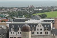 Views from Appleton Tower. Included are The Edinburgh Tattoo Stadium, McEwan Hall, Edinburgh Castle, St Giles' Cathedral, the Firth of Forth, George Square, the Spiegel Gardens, the Udderbelly, the Dugald Stewart building, the Central Mosque & Islamic Centre, Old College, Calton Hill, the National Museum of Scotland, Arthur's Seat, the Scottish Parlament, the Hub and Potterow. These pictures were taken on the 30th of August 2007 for Dr Patricia Erskine, Development Officer for Public Engagement in Science, University of Edinburgh.