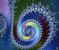 A computer generated fractal image.  9 images.