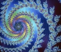 A computer generated fractal image.  9 images.