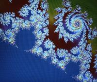 A computer generated fractal image.  9 images.