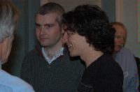 Photographs of the ScicomP 11 lectures (in the e-Science centre) and reception (in the Assembly Halls Ballroom), May 31 to June 3, 2005, Edinburgh. Amongst the people present are Professor Victor Gergel, Ms Susan Cross, Dr Roch Archambault, Dr Manish Gupta, Mr Sigismondo Boschi, Dr Alan Gray, Dr Nicholas Cardo, Professor Gyan Bhanot, Mr Brian Dobbins, Dr Tom Bettge, Ms Jane Chilton, Dr Juliana Rew, Dr Eric Tittley, Dr Jakob Pichlmeier, Dr Kenton J D'Mellow and Mr Barry Bolding.