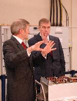 His Royal Highness The Duke of York, in his role as Special Representative for International Trade and Investment, visited HECToR and the University of Edinburgh's Advanced Computing Facility on 14th November 2007. A presentation was made to the Duke of York to explain the science that will be possible by HECToR and the technology transfer opportunities that the service will open up. Present were HRH The Duke of York, Professor Arthur Trew, Professor Richard Kenway and other EPCC staff.