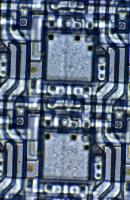 Close up photographs of different electronic circuits.