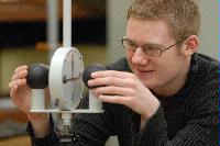 Peter Templeton and Graeme Terry performing an unknown experiment during their 3rd Year Physics laboratories. Photographs taken on the 20th of January 2008.