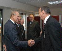 The new Advanced Computing Facility (ACF) is opened by His Royal Highness Prince Philip, the Duke of Edinburgh in his role as Chancellor of the University of Edinburgh, on the 1st July 2005. Present were Professor Arthur Trew, Professor Richard Kenway, Professor Timothy O'Shea, Dr Peter Boyle, Professor Igor Goryanin, Mrs Linda Dewar and other unknown staff of the University of Edinburgh.