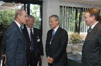 The new Advanced Computing Facility (ACF) is opened by His Royal Highness Prince Philip, the Duke of Edinburgh in his role as Chancellor of the University of Edinburgh, on the 1st July 2005. Present were Professor Arthur Trew, Professor Richard Kenway, Professor Timothy O'Shea, Dr Peter Boyle, Professor Igor Goryanin, Mrs Linda Dewar and other unknown staff of the University of Edinburgh.