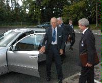 The new Advanced Computing Facility (ACF) is opened by His Royal Highness Prince Philip, the Duke of Edinburgh in his role as Chancellor of the University of Edinburgh, on the 1st July 2005. Present were Professor Arthur Trew, Professor Richard Kenway, Professor Timothy O'Shea, Dr Peter Boyle, Professor Igor Goryanin, Mrs Linda Dewar and other unknown staff of the University of Edinburgh.