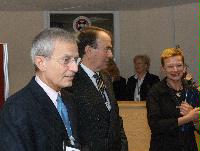 The new Advanced Computing Facility (ACF) is opened by His Royal Highness Prince Philip, the Duke of Edinburgh in his role as Chancellor of the University of Edinburgh, on the 1st July 2005. Present were Professor Arthur Trew, Professor Richard Kenway, Professor Timothy O'Shea, Dr Peter Boyle, Professor Igor Goryanin, Mrs Linda Dewar and other unknown staff of the University of Edinburgh.