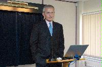 The new Advanced Computing Facility (ACF) is opened by His Royal Highness Prince Philip, the Duke of Edinburgh in his role as Chancellor of the University of Edinburgh, on the 1st July 2005. Present were Professor Arthur Trew, Professor Richard Kenway, Professor Timothy O'Shea, Dr Peter Boyle, Professor Igor Goryanin, Mrs Linda Dewar and other unknown staff of the University of Edinburgh.