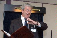 The new Advanced Computing Facility (ACF) is opened by His Royal Highness Prince Philip, the Duke of Edinburgh in his role as Chancellor of the University of Edinburgh, on the 1st July 2005. Present were Professor Arthur Trew, Professor Richard Kenway, Professor Timothy O'Shea, Dr Peter Boyle, Professor Igor Goryanin, Mrs Linda Dewar and other unknown staff of the University of Edinburgh.