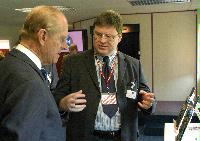 The new Advanced Computing Facility (ACF) is opened by His Royal Highness Prince Philip, the Duke of Edinburgh in his role as Chancellor of the University of Edinburgh, on the 1st July 2005. Present were Professor Arthur Trew, Professor Richard Kenway, Professor Timothy O'Shea, Dr Peter Boyle, Professor Igor Goryanin, Mrs Linda Dewar and other unknown staff of the University of Edinburgh.