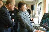 The new Advanced Computing Facility (ACF) is opened by His Royal Highness Prince Philip, the Duke of Edinburgh in his role as Chancellor of the University of Edinburgh, on the 1st July 2005. Present were Professor Arthur Trew, Professor Richard Kenway, Professor Timothy O'Shea, Dr Peter Boyle, Professor Igor Goryanin, Mrs Linda Dewar and other unknown staff of the University of Edinburgh.
