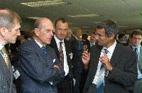 The new Advanced Computing Facility (ACF) is opened by His Royal Highness Prince Philip, the Duke of Edinburgh in his role as Chancellor of the University of Edinburgh, on the 1st July 2005. Present were Professor Arthur Trew, Professor Richard Kenway, Professor Timothy O'Shea, Dr Peter Boyle, Professor Igor Goryanin, Mrs Linda Dewar and other unknown staff of the University of Edinburgh.