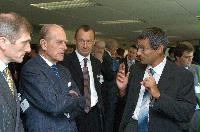 The new Advanced Computing Facility (ACF) is opened by His Royal Highness Prince Philip, the Duke of Edinburgh in his role as Chancellor of the University of Edinburgh, on the 1st July 2005. Present were Professor Arthur Trew, Professor Richard Kenway, Professor Timothy O'Shea, Dr Peter Boyle, Professor Igor Goryanin, Mrs Linda Dewar and other unknown staff of the University of Edinburgh.