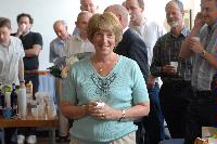 Photographs of Ms Alvis Ingram's retirement party, in May 2006. Professor Alan Walker, Ms Leanne O'Donnell, Ms Doreen Hamilton, Dr Brian Pendleton, Mr Douglas Munro, Professor Ken Bowler, Professor Will Hossack, Professor Graeme Ackland, Professor Clive Greated, Professor Malcolm McMahon,  Professor Wilson Poon, Dr Arjun Berera, Dr Jamie Cole, Professor Francis Barnes, Professor Alana Heavens, Professor Simon Bates and Professor Tony Kennedy are amongst the guests.