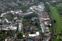 Aerial Photos of Edinburgh. Photos of King's Buildings, Old College, Edinburgh Castle, Waverley Station, Ross Band Stand and the Advanced Computing Facility. Photographs taken in May 2008.