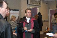 Photographs of the EPCC MSc Graduate Reception, unknown date. Professor Arthur Trew, Dr David Henty, Dr Fiona Reid, Dr Judy Hardy, Dr Mark Bull, Dr Alan Simpson, Dr Kenton D'Mellow, Dr Chris Johnson and Dr Lorna Smith are amongst the people present.