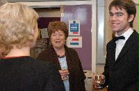 Photographs of the EPCC MSc Graduate Reception, unknown date. Professor Arthur Trew, Dr David Henty, Dr Fiona Reid, Dr Judy Hardy, Dr Mark Bull, Dr Alan Simpson, Dr Kenton D'Mellow, Dr Chris Johnson and Dr Lorna Smith are amongst the people present.