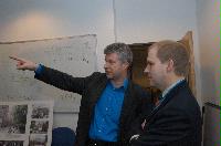 Presentation of the architectural model for the Dugald Stewart Building, mostly done from Appleton Tower. Mr Nichol Stephen MSP and Professor Timothy O'Shea are amongst the people present.