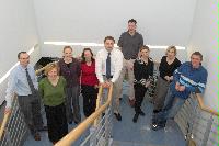 Group photograph of unknown people, taken on the 15th of January 2008, possibly in the Queen Margaret University.