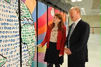 Joint HECToR Phase 3 (Cray) and Blue Gene/Q (IBM) launch, Feb 2012: George Chiu IBM; Dr Peter Boyle; David Willetts, Minister for Universities and Science; Lily Johnson (won comp to design HECToR doors graphic); Prof Arthur Trew, Prof Nigel Brown (Vice-Principal Planning, Resources and Research Policy), Prof Richard Kenway; Professor Sir Timothy O'Shea (Principal); Fiona Burgess (Cray); Ulla Thiel (Cray Vice President for Europe, the Middle East and Africa); Dr Mark Parsons (EPCC Joint Director); David Delpy (EPSRC Chief Executive);