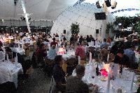 Photographs of the UK e-Science All Hands Meeting 2008 banquet at Dynamic Earth.