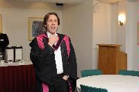 Photographs of Dr David Henty at the EPCC graduation, in the eScience Centre, on the 25th of November 2009.