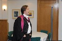 Photographs of Dr David Henty at the EPCC graduation, in the eScience Centre, on the 25th of November 2009.