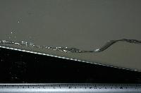 A set of pictures from a fluid dynamics experiment that was carried out in a small water tank in February 2007.  32 items.