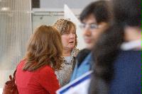 Photographs of unknown people at the UK e-Science All Hands Meeting, September 2008. Locations include the Appleton Tower foyer and lecture theatres as well a several locations within the Dugald Stewart Building at the University of Edinburgh.