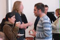 Photographs of unknown people at the UK e-Science All Hands Meeting, September 2008. Locations include the Appleton Tower foyer and lecture theatres as well a several locations within the Dugald Stewart Building at the University of Edinburgh.