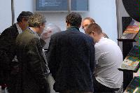 Photographs of unknown people at the UK e-Science All Hands Meeting, September 2008. Locations include the Appleton Tower foyer and lecture theatres as well a several locations within the Dugald Stewart Building at the University of Edinburgh.