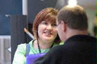 Photographs of unknown people at the UK e-Science All Hands Meeting, September 2008. Locations include the Appleton Tower foyer and lecture theatres as well a several locations within the Dugald Stewart Building at the University of Edinburgh.
