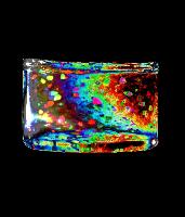 False-colour images of an unknown substance in a jar, possibly taken by Professor Peter Pusey.