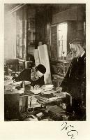 Photographs of Professor Peter Guthrie Tait and Reverend Thomas M. Lindsay at the University of Edinburgh, 1895. One of the photographs has an unknown signature on it. Photographer unknown.