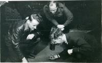Physics Society Album 2. Photographer unknown. Copyright unknown. Album cover - knight and horse. Dates vary: 1941, 1942, 1943, 1944, 1947, 1948, 1949. Events included are Balerno to Flotterstone 1941, Meal Monday 1942, Meal Monday 1944, Soutra via Lammermoors and Humbie 1944, Balerno to Carlops 1944, Balerno to Carlops 1945, Meal Monday 1947, Edgelaw Reservoir Picnic 1947, Dramatic Night "The Dover Road" 1948, Peebles Meal Monday 1949, Play: "While The Sun Shines" 1949, Spring Hike Gladhouse to Peebles 1949, Charities Day and the Physics Society Picnic Pittencrieff Dunfermline. Photographed are the Standing Committees of 1942-43, 1943-44, 1944-45, 1947-48. Photographs include Bill Cochrane and Robert Schlapp.
