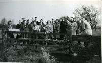 Physics Society Album 2. Photographer unknown. Copyright unknown. Album cover - knight and horse. Dates vary: 1941, 1942, 1943, 1944, 1947, 1948, 1949. Events included are Balerno to Flotterstone 1941, Meal Monday 1942, Meal Monday 1944, Soutra via Lammermoors and Humbie 1944, Balerno to Carlops 1944, Balerno to Carlops 1945, Meal Monday 1947, Edgelaw Reservoir Picnic 1947, Dramatic Night "The Dover Road" 1948, Peebles Meal Monday 1949, Play: "While The Sun Shines" 1949, Spring Hike Gladhouse to Peebles 1949, Charities Day and the Physics Society Picnic Pittencrieff Dunfermline. Photographed are the Standing Committees of 1942-43, 1943-44, 1944-45, 1947-48. Photographs include Bill Cochrane and Robert Schlapp.
