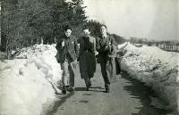 Physics Society Album 2. Photographer unknown. Copyright unknown. Album cover - knight and horse. Dates vary: 1941, 1942, 1943, 1944, 1947, 1948, 1949. Events included are Balerno to Flotterstone 1941, Meal Monday 1942, Meal Monday 1944, Soutra via Lammermoors and Humbie 1944, Balerno to Carlops 1944, Balerno to Carlops 1945, Meal Monday 1947, Edgelaw Reservoir Picnic 1947, Dramatic Night "The Dover Road" 1948, Peebles Meal Monday 1949, Play: "While The Sun Shines" 1949, Spring Hike Gladhouse to Peebles 1949, Charities Day and the Physics Society Picnic Pittencrieff Dunfermline. Photographed are the Standing Committees of 1942-43, 1943-44, 1944-45, 1947-48. Photographs include Bill Cochrane and Robert Schlapp.