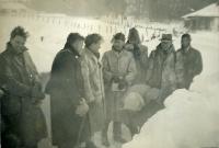 Physics Society Album 2. Photographer unknown. Copyright unknown. Album cover - knight and horse. Dates vary: 1941, 1942, 1943, 1944, 1947, 1948, 1949. Events included are Balerno to Flotterstone 1941, Meal Monday 1942, Meal Monday 1944, Soutra via Lammermoors and Humbie 1944, Balerno to Carlops 1944, Balerno to Carlops 1945, Meal Monday 1947, Edgelaw Reservoir Picnic 1947, Dramatic Night "The Dover Road" 1948, Peebles Meal Monday 1949, Play: "While The Sun Shines" 1949, Spring Hike Gladhouse to Peebles 1949, Charities Day and the Physics Society Picnic Pittencrieff Dunfermline. Photographed are the Standing Committees of 1942-43, 1943-44, 1944-45, 1947-48. Photographs include Bill Cochrane and Robert Schlapp.