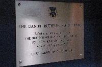 Photographs of the speeches and the opening ceremony of the Daniel Rutherford Building on the 4th September 2003 by Lord Sainsbury of Turville.  22 images.