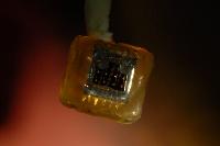Photographs of a microscopic drug delivery chip made by Stewart Smith as part of an industrial project in 2003.  Reference: http://www.see.ed.ac.uk/news/Archive/news061.html / http://www.see.ed.ac.uk/research/IMNS/projects/MEMS/DD/DD.html / http://news.bbc.co.uk/1/hi/scotland/edinburgh_and_east/7256679.stm.  7 images.