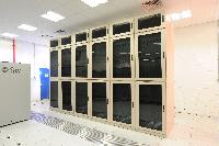 A set of images of the QCDOC supercomputer.  This is a computer used solely for calculations related to Quantum Chromodynamics.  It is owned by a collaboration of UK lattice physicists UKQCD, Columbia University, Brookhaven National Laboratory and IBM.  16 images.