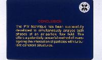 Slide from a presentation on fluid dynamics titled "PIV Analysis of an air-particle flow" by A K Hind, D R Mcluskey, J R E Christy, W J Easson, C A Greated, & D H Glass.