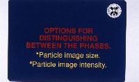 Slide from a presentation on fluid dynamics titled "PIV Analysis of an air-particle flow" by A K Hind, D R Mcluskey, J R E Christy, W J Easson, C A Greated, & D H Glass.