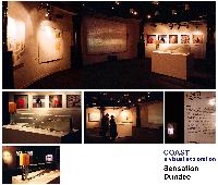A set of images of Peter Tuffy's "Coast - A Visual Exploration" display at Sensations in Dundee.